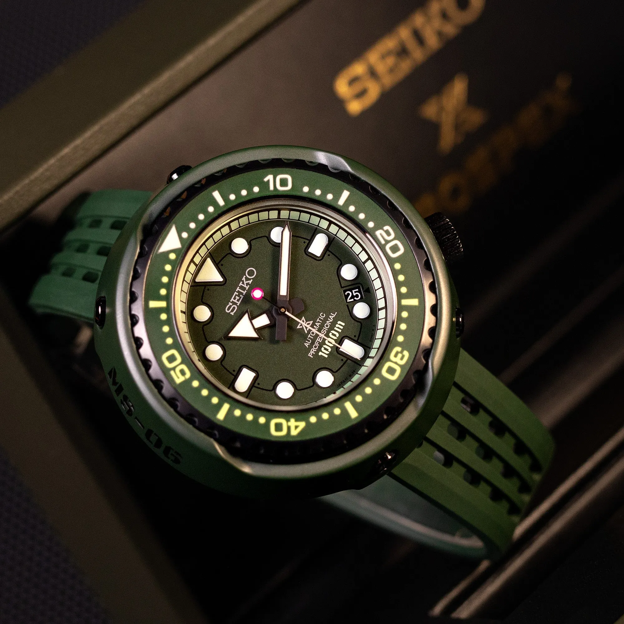 Ocellus Green Quick Release FKM Rubber Sports Watch Strap, 20mm or 22mm
