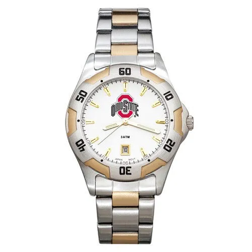 OHIO STATE UNIV ALL-PRO MEN'S TWO-TONE WATCH W/BRACELET