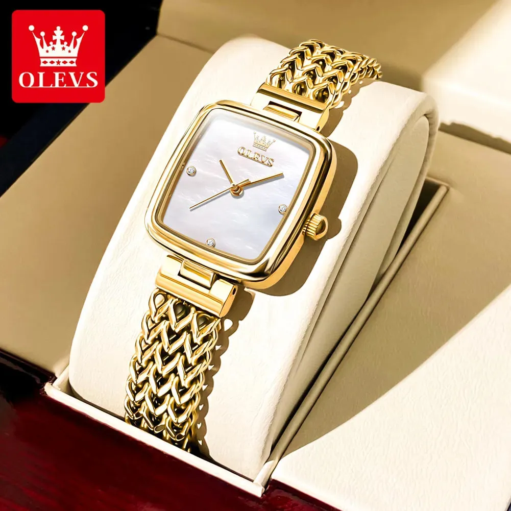 OLEVS Luxury Brands Women's Watches Trend Waterproof Simple Atmosphere Stainless Steel Quartz Wrist watch Original Certification