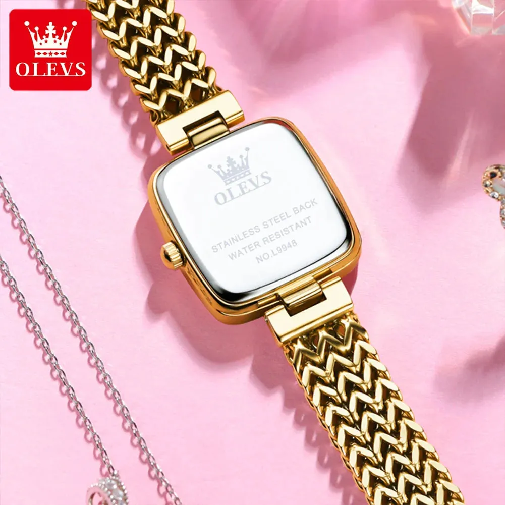 OLEVS Luxury Brands Women's Watches Trend Waterproof Simple Atmosphere Stainless Steel Quartz Wrist watch Original Certification