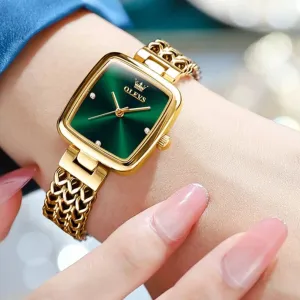OLEVS Luxury Brands Women's Watches Trend Waterproof Simple Atmosphere Stainless Steel Quartz Wrist watch Original Certification