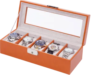 Orbita - Roma 5 Watch Storage Case | Saddle Leather