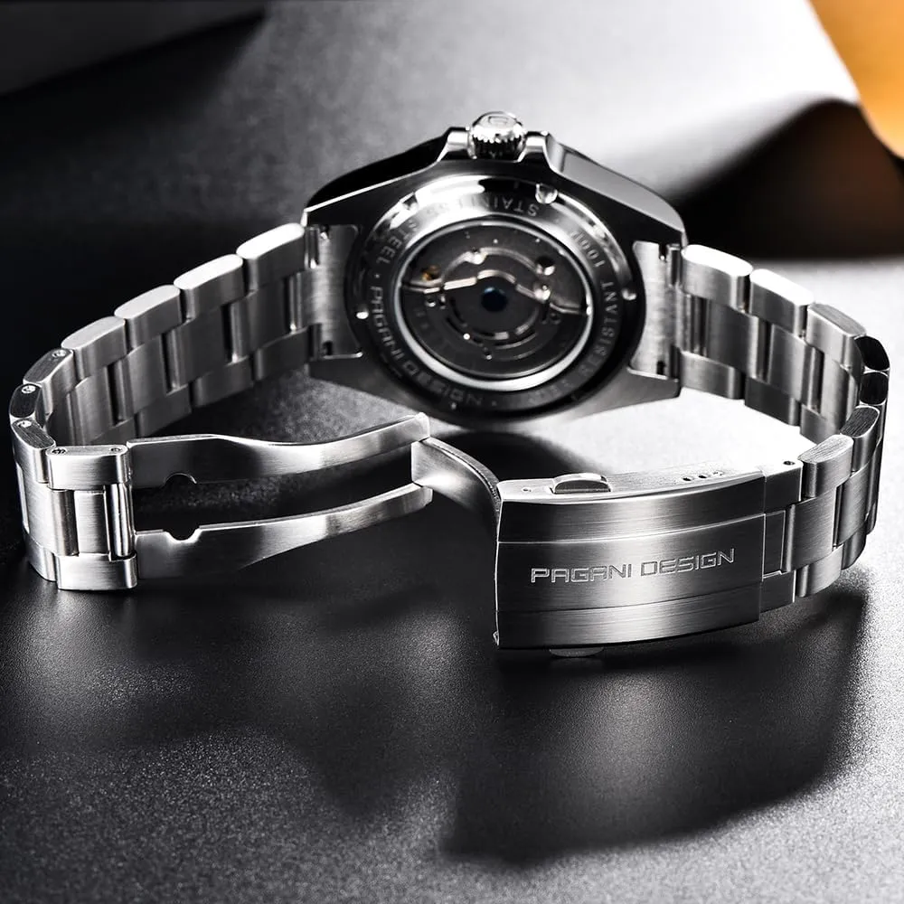 Pagani Design Watches Men GMT Automatic Self-Winding Mechanical Analog Sapphire Sports Waterproof Luminous Wrist Watch