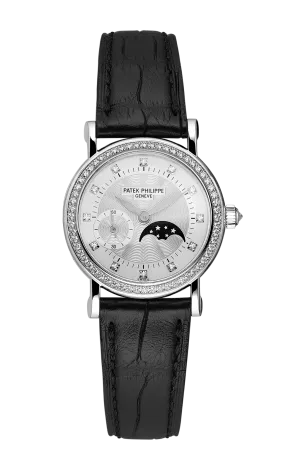 Patek Philippe Complicated Moonphase 18K White Gold & Diamonds Ladies Watch