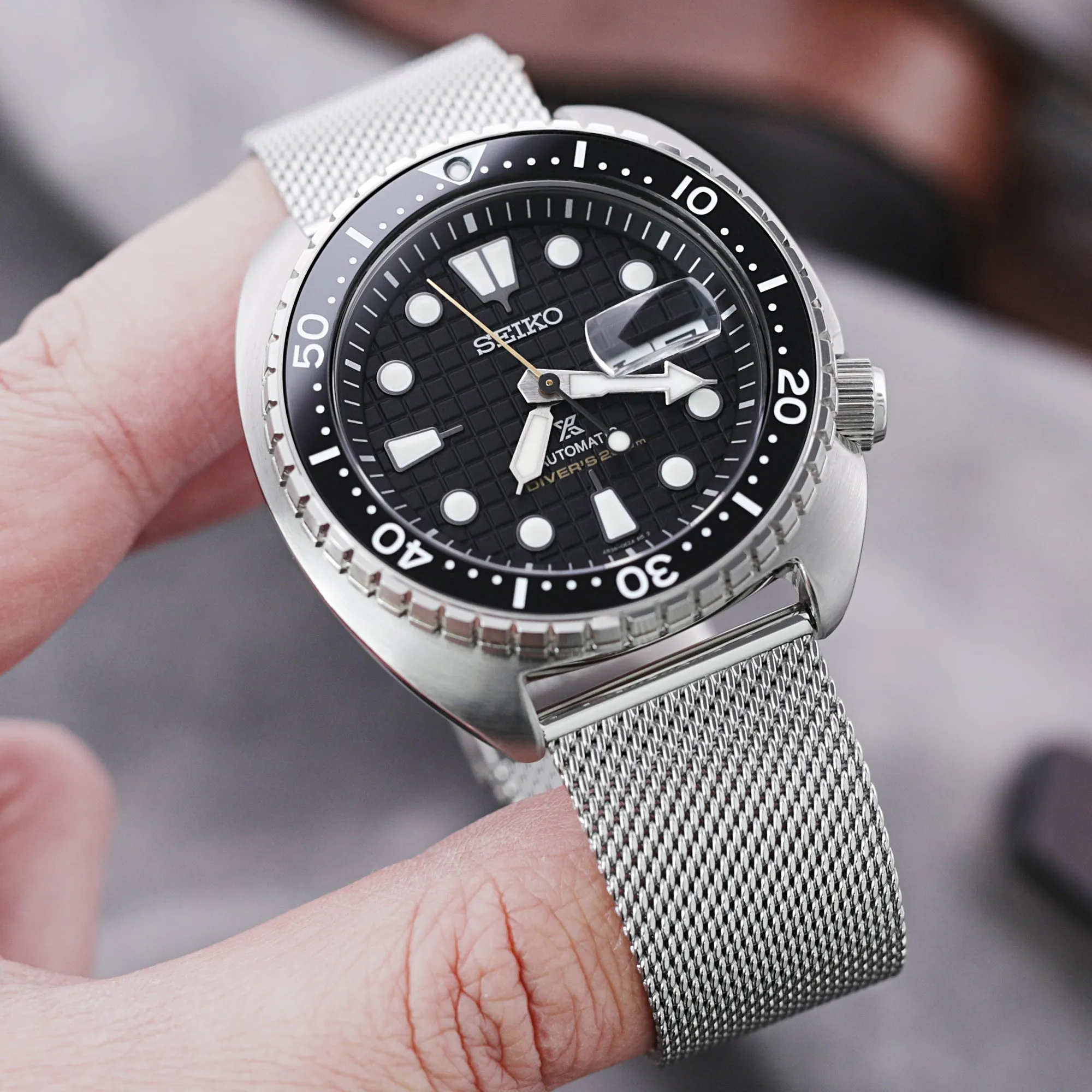 Quick Release Classic Superfine Mesh Watch Band, 18mm, 19mm, 20mm or 22mm, Polished