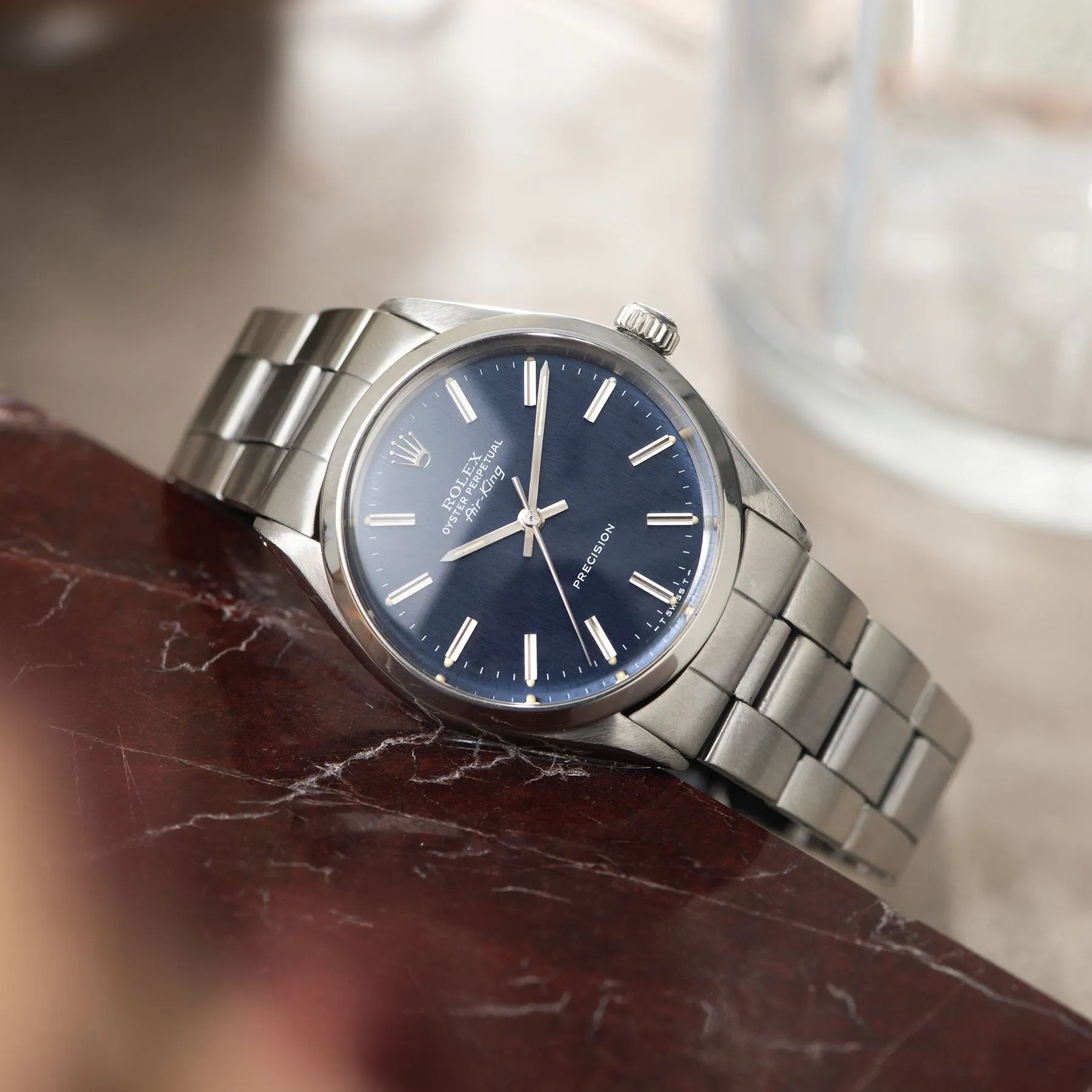 Rolex Air King Blue Dial Ref 5500
