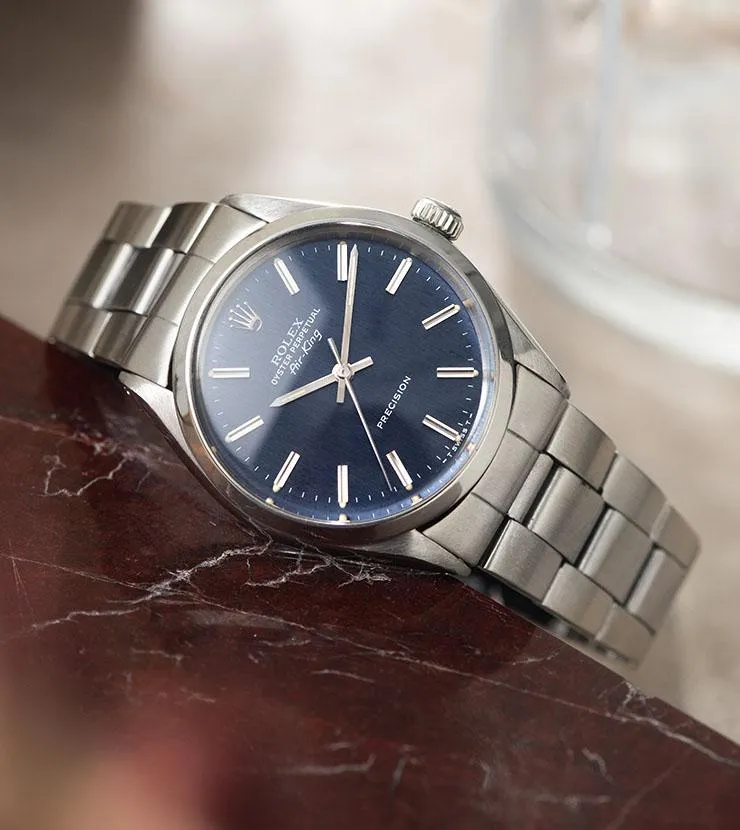 Rolex Air King Blue Dial Ref 5500