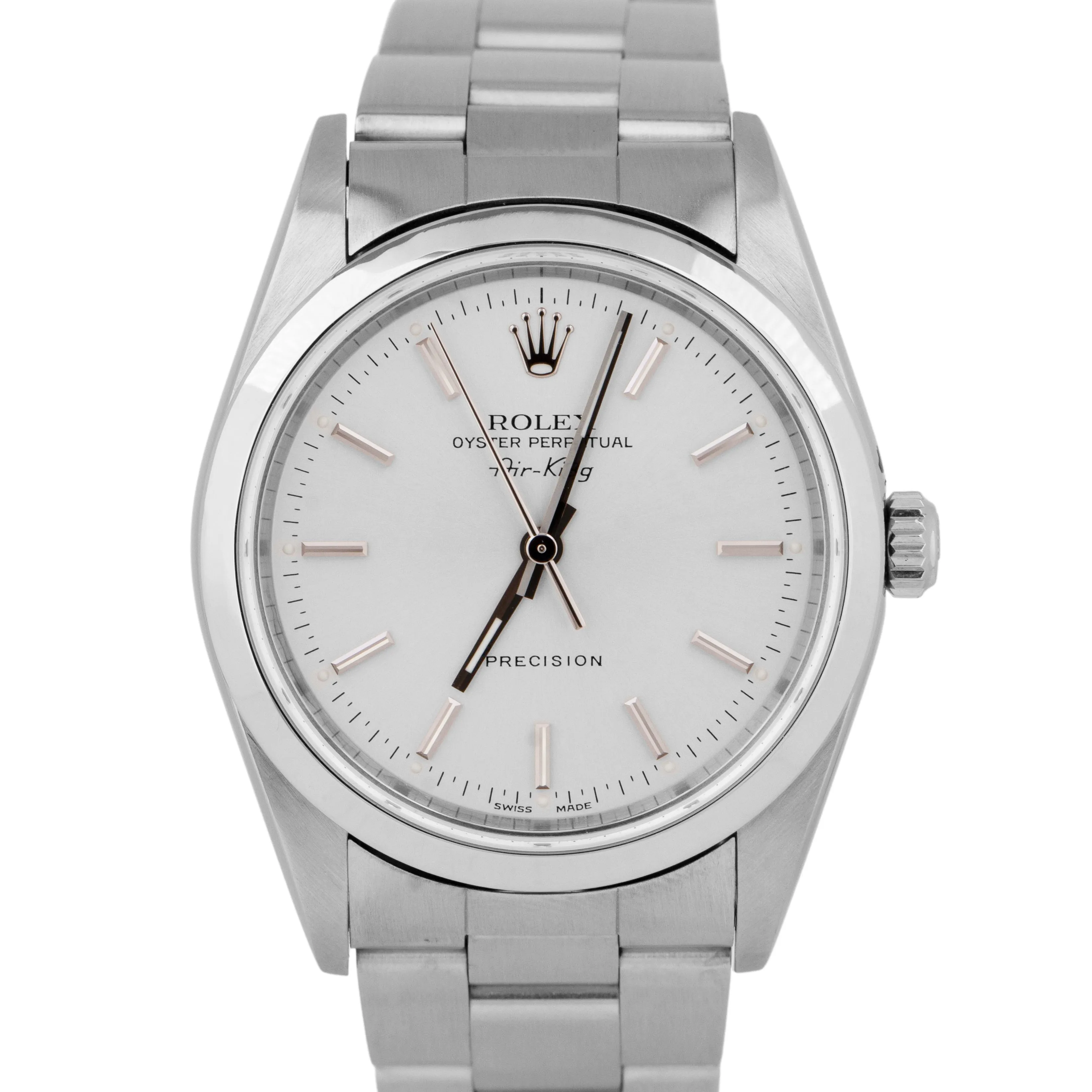 Rolex Air-King Precision Silver Stainless Steel 34mm Automatic Watch 14000M