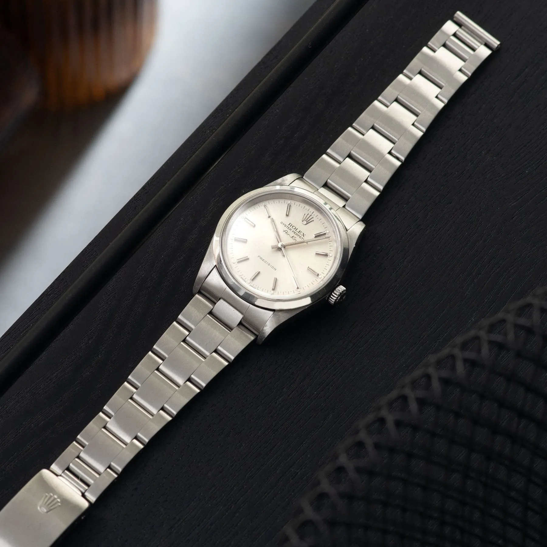 Rolex Air King Silver Soleil Dial  Ref 14000