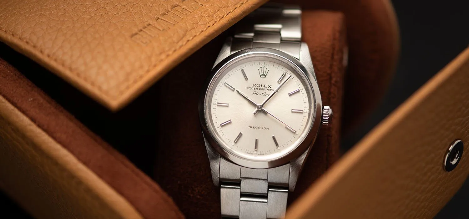 Rolex Air King Silver Soleil Dial  Ref 14000