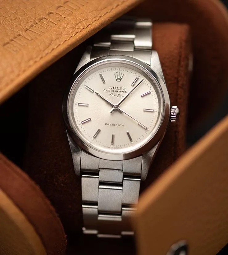 Rolex Air King Silver Soleil Dial  Ref 14000