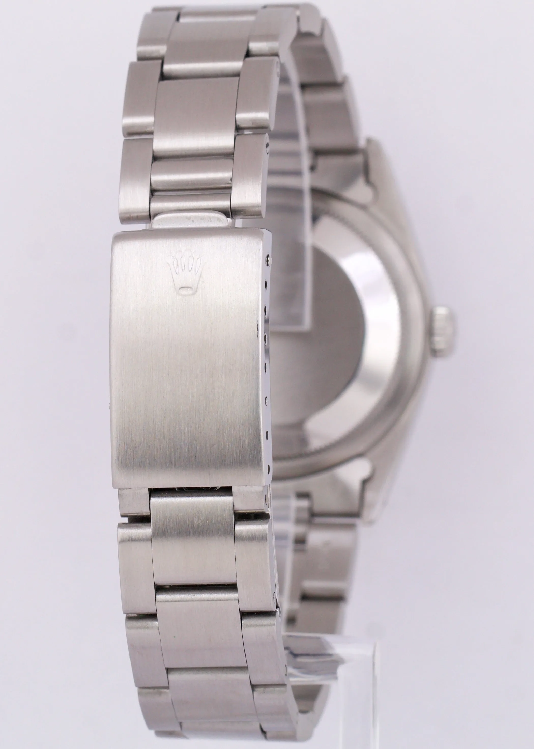 Rolex DateJust BLUE White 36mm ENGINE TURNED Stainless Steel Oyster Watch 16220