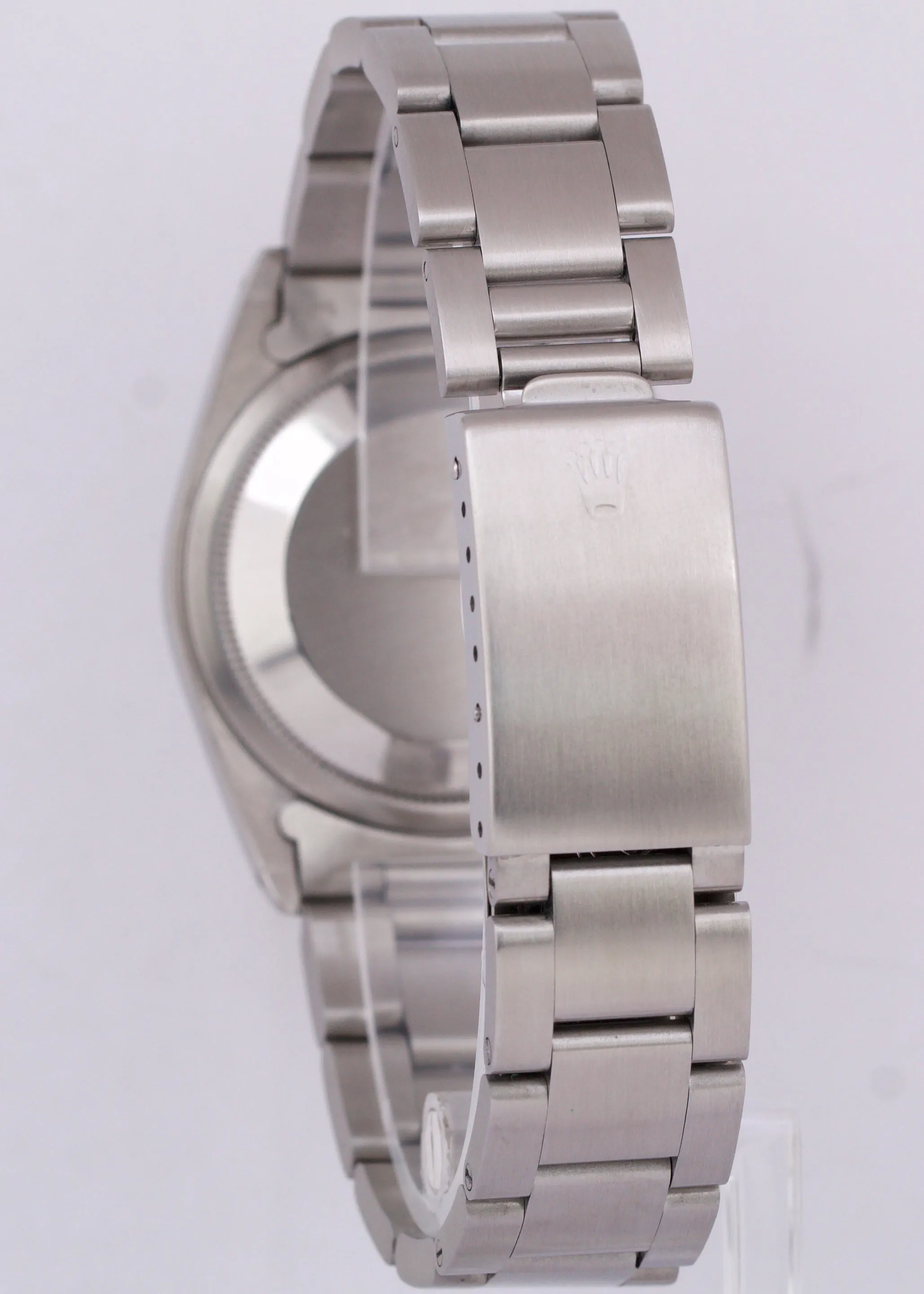 Rolex DateJust BLUE White 36mm ENGINE TURNED Stainless Steel Oyster Watch 16220