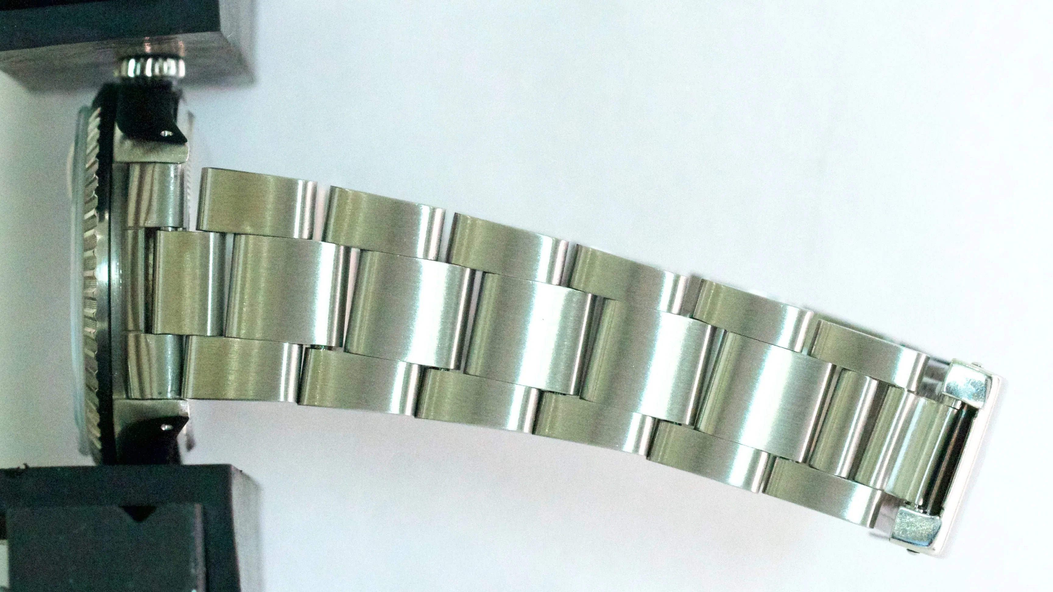 Rolex DateJust BLUE White 36mm ENGINE TURNED Stainless Steel Oyster Watch 16220