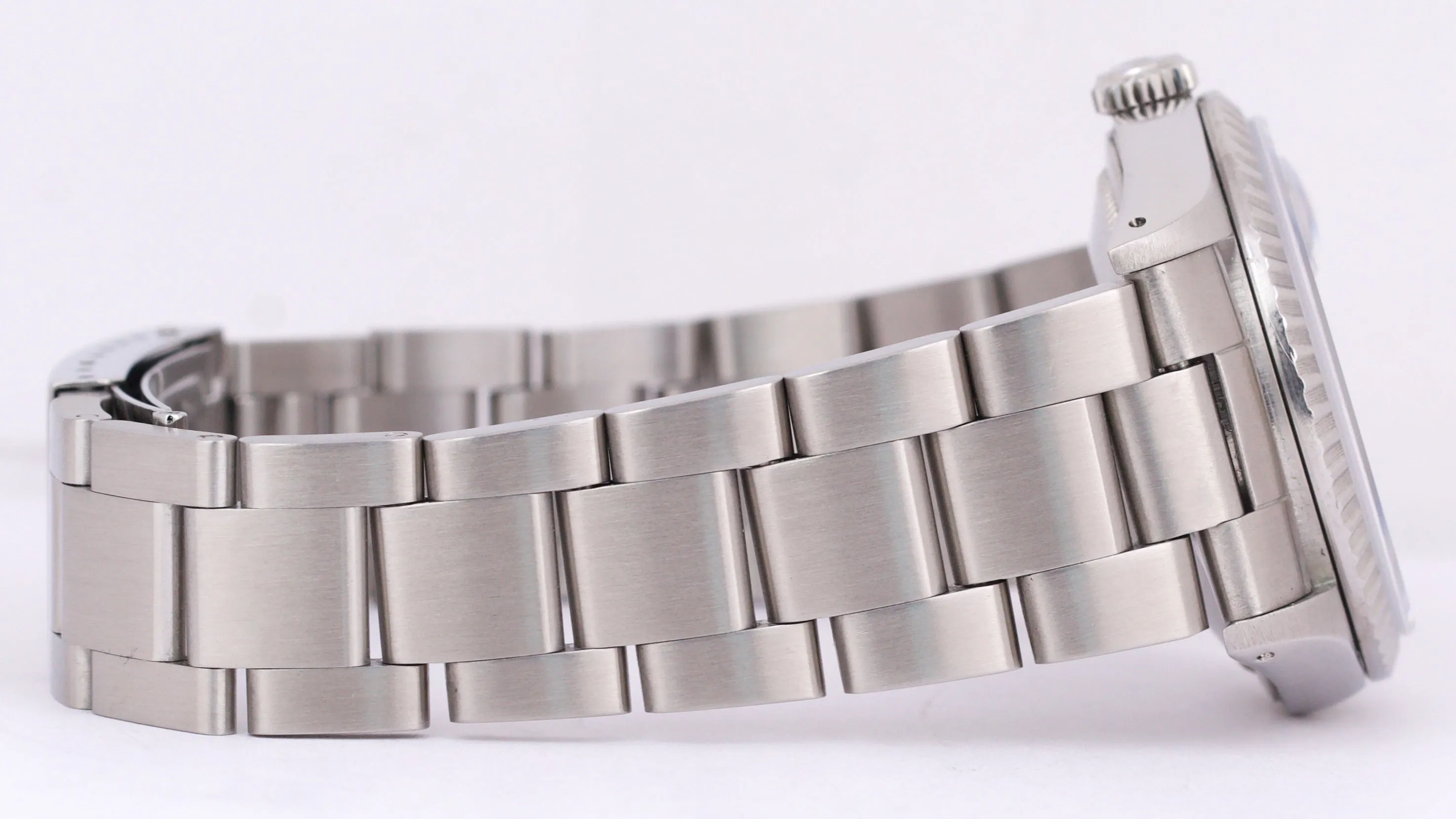 Rolex DateJust BLUE White 36mm ENGINE TURNED Stainless Steel Oyster Watch 16220