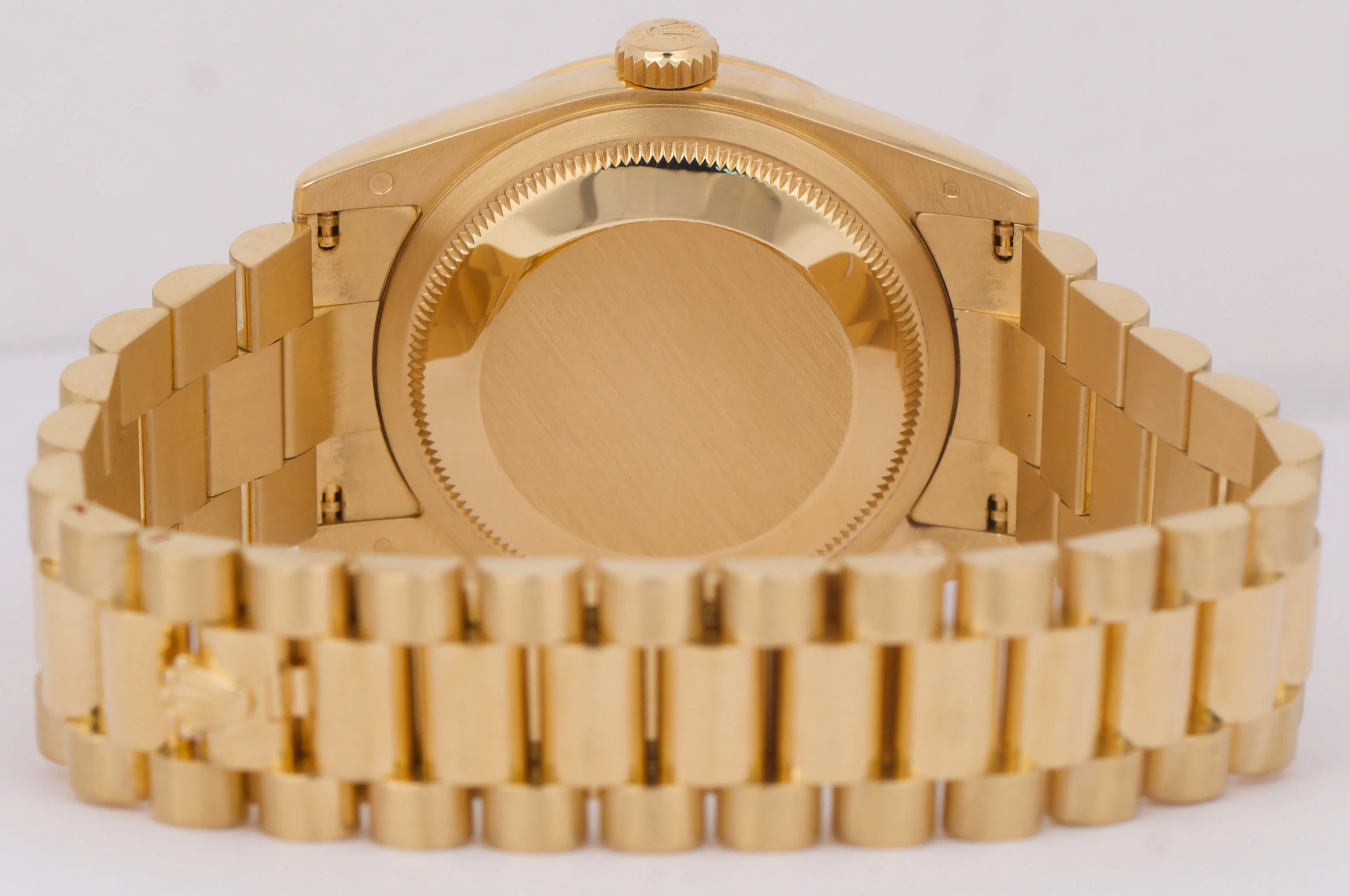 Rolex Day-Date President CHAMPAGNE ROMAN 36mm REHAUT 18K Gold NEW BUCKLE 118238