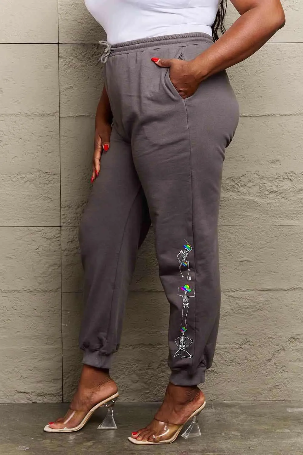 Simply Love cozy skeleton sweatpants