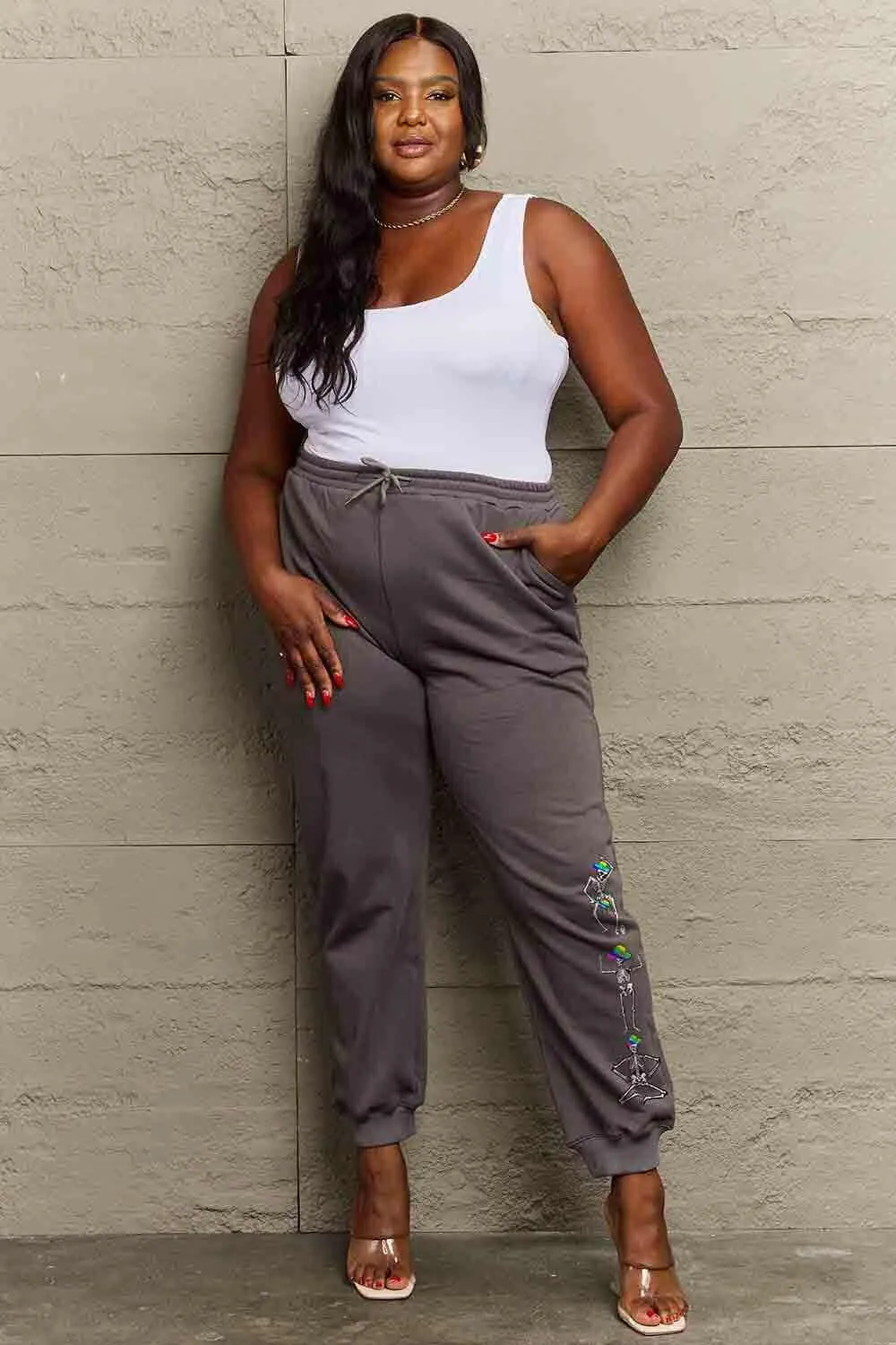 Simply Love cozy skeleton sweatpants