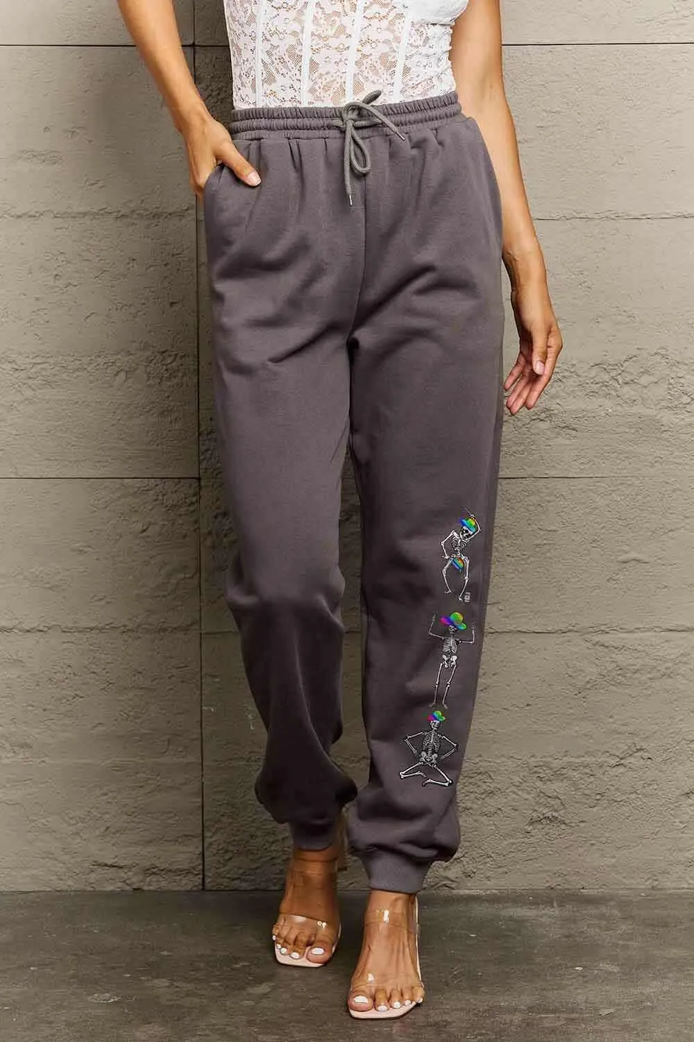 Simply Love cozy skeleton sweatpants