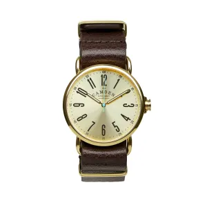 SMALL No.88 Gold and Brown Leather