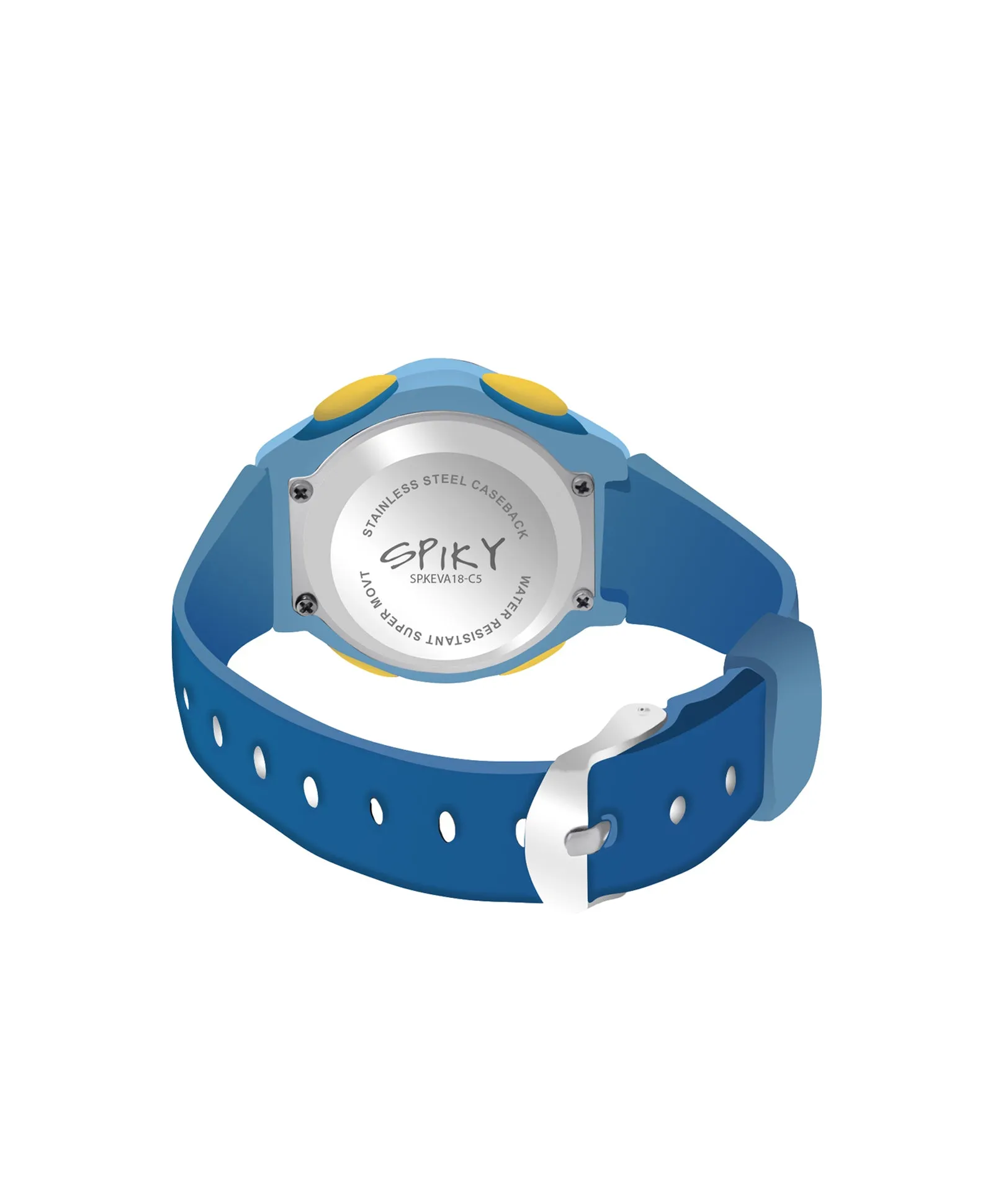 Spiky Eva18 Printed Strap Round Sports Digital Watch - Pink