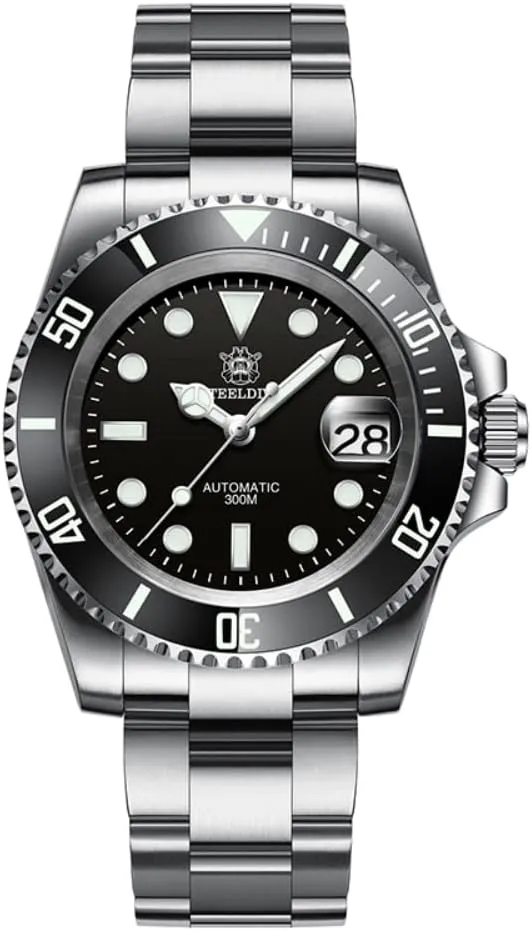 Steeldive Men's Automatic Watch SD1953 Stainless Steel NH35 Movement 300m Diving Watches