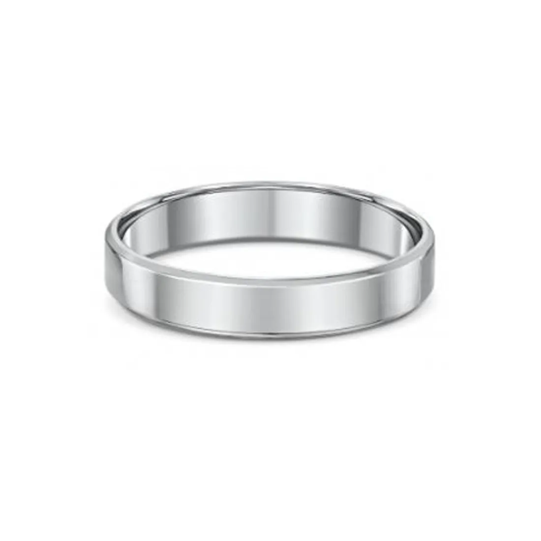 Sterling Silver 4mm Mens Wedding Band