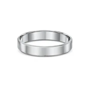Sterling Silver 4mm Mens Wedding Band