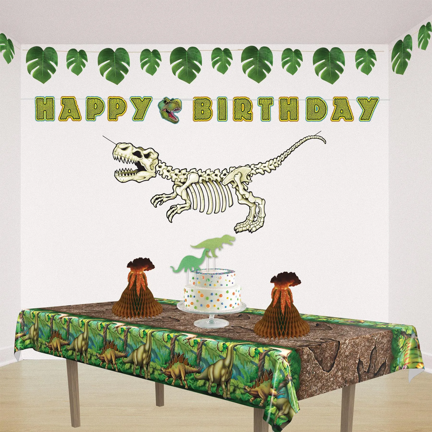 T-Rex Skeleton Party Streamer