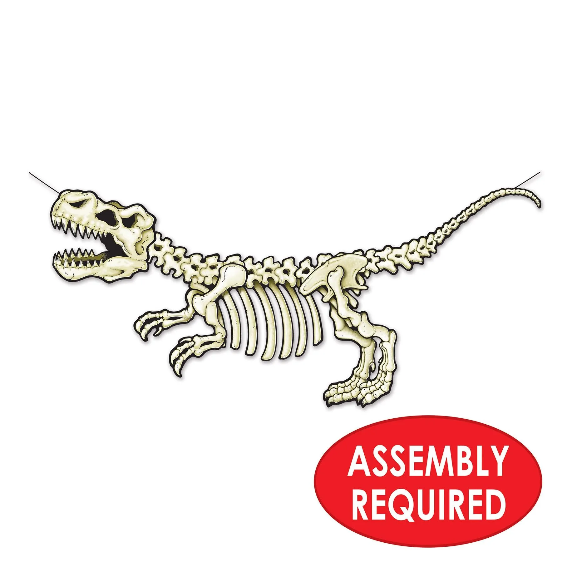 T-Rex Skeleton Party Streamer