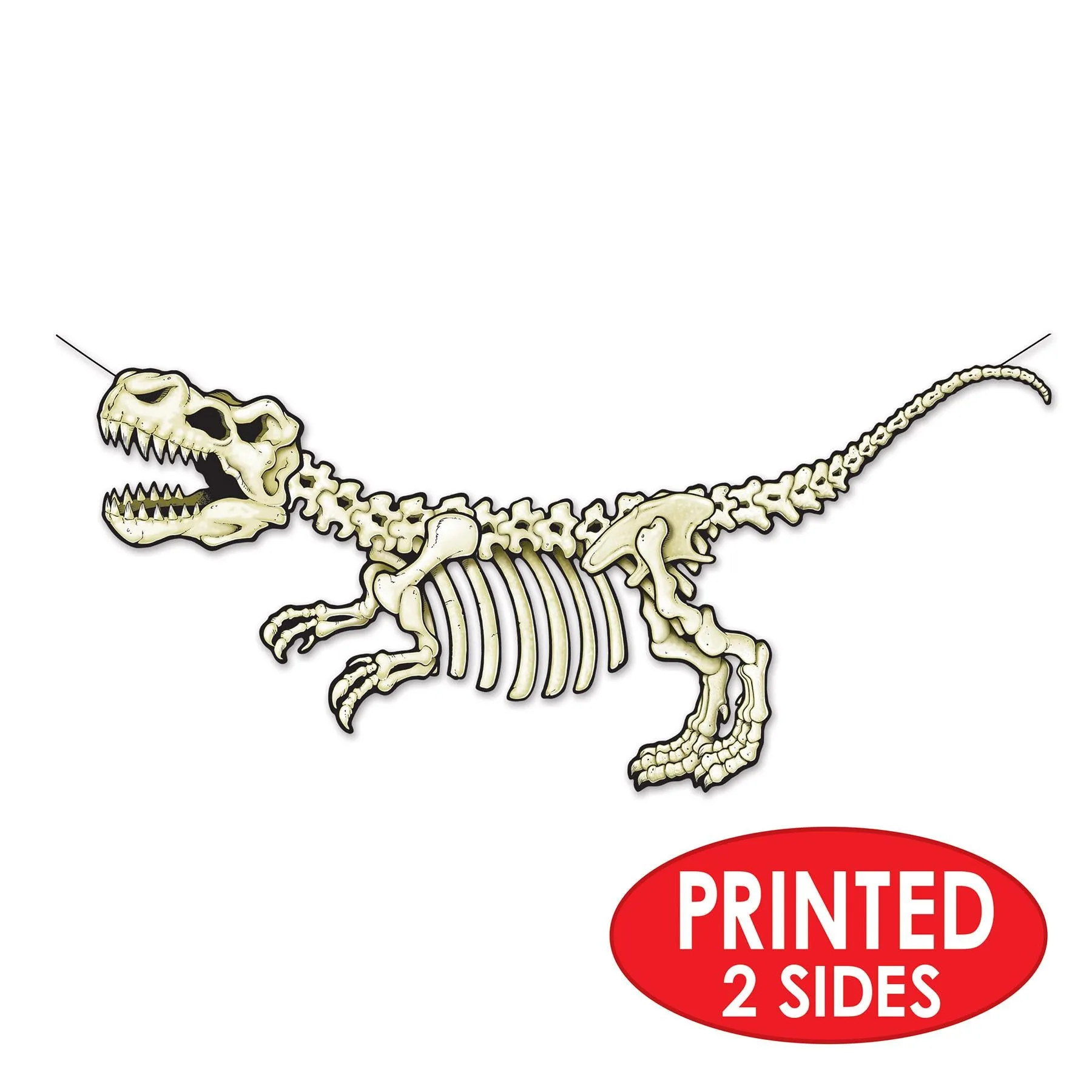 T-Rex Skeleton Party Streamer