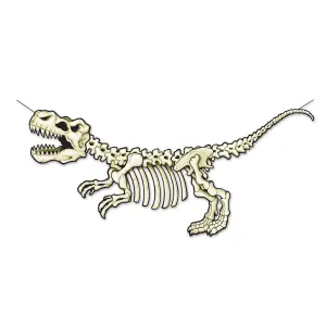 T-Rex Skeleton Party Streamer