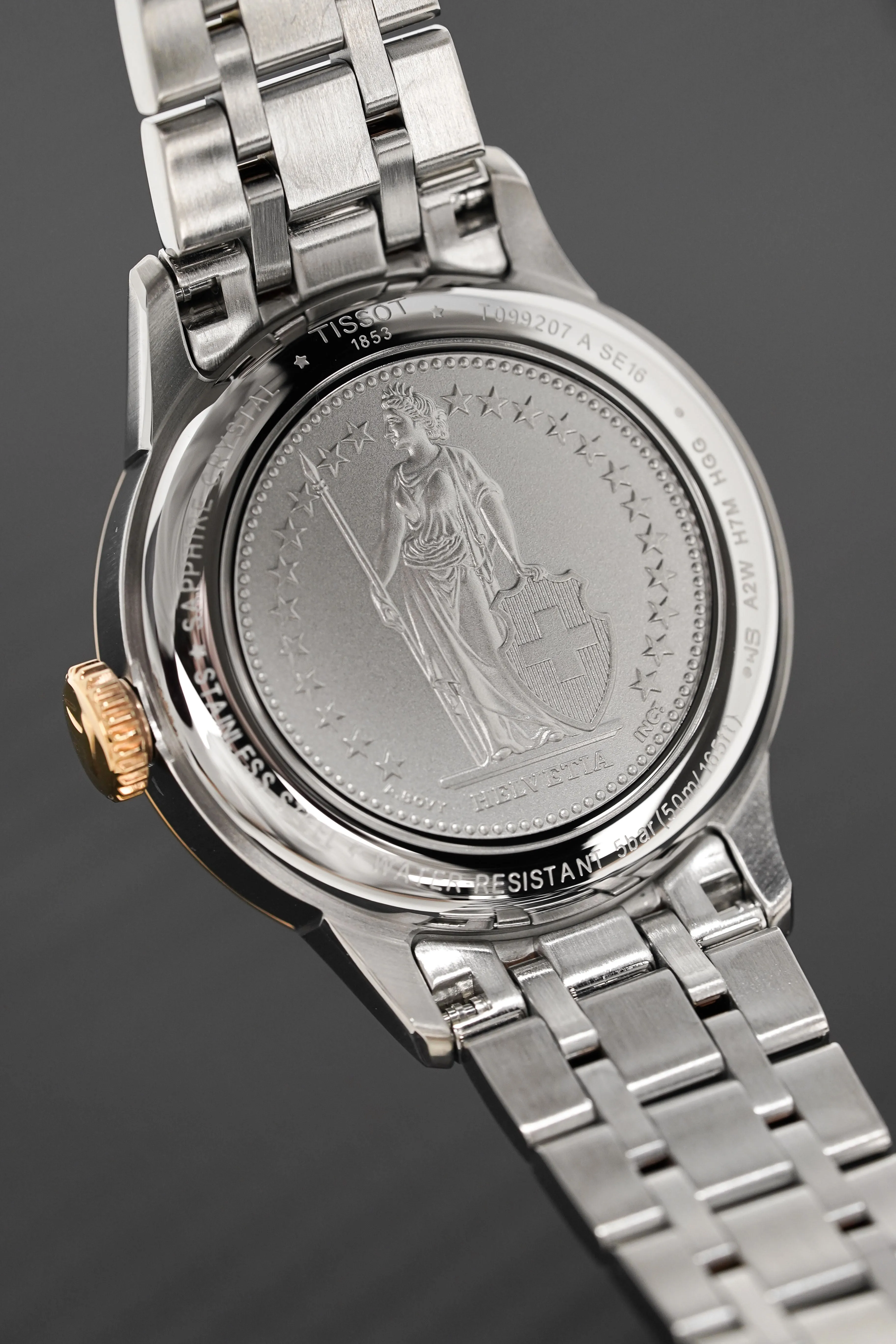 Tissot Chemin Des Tourelles Powermatic 80 Ladies White Rose Gold Watch T0992072211801