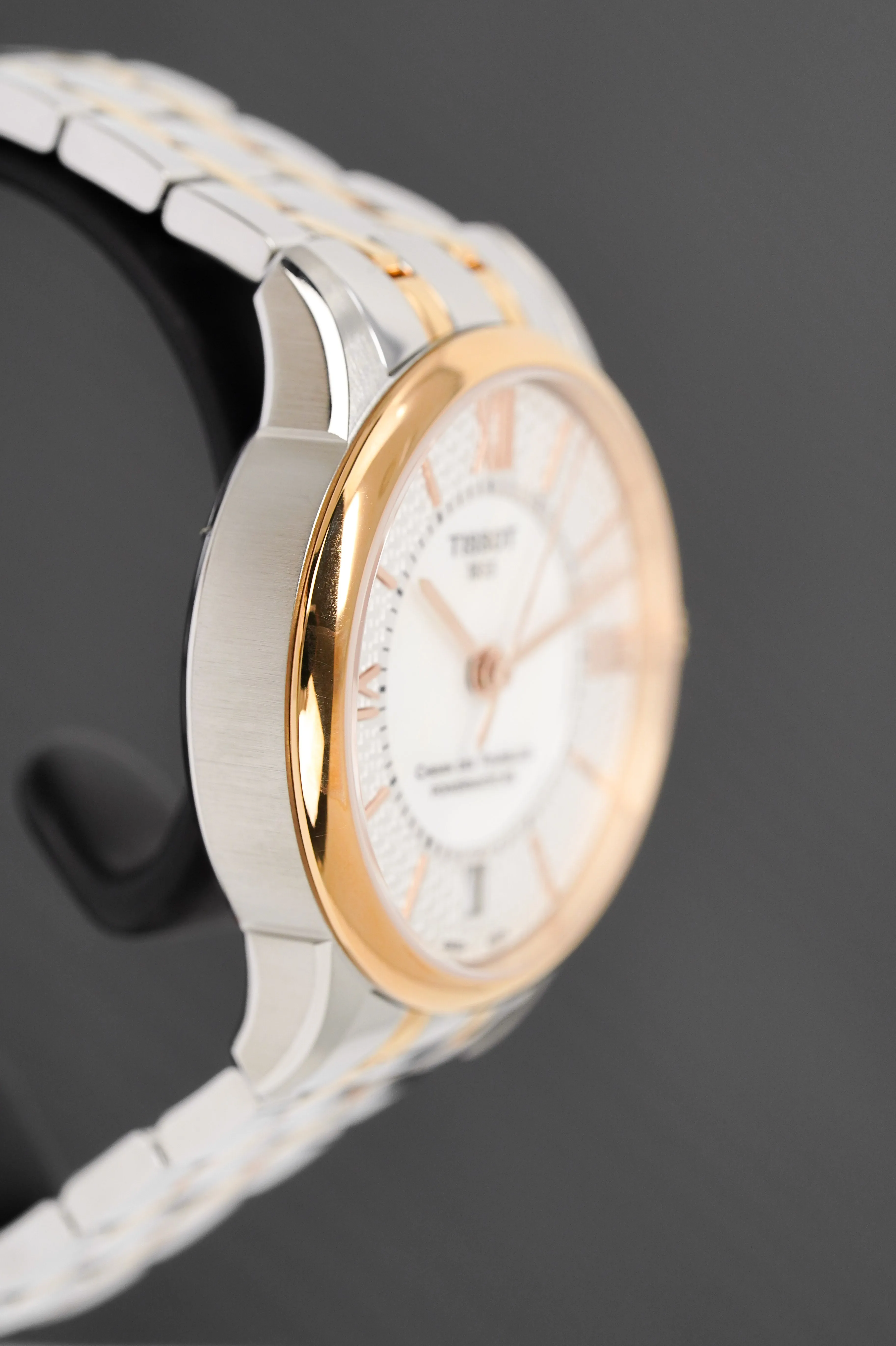 Tissot Chemin Des Tourelles Powermatic 80 Ladies White Rose Gold Watch T0992072211801