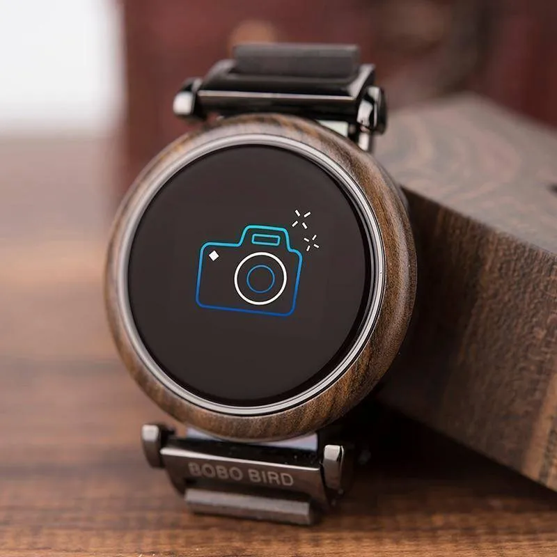 Touch Screen Wooden Watch For Men and Women in Wood Gift Box
