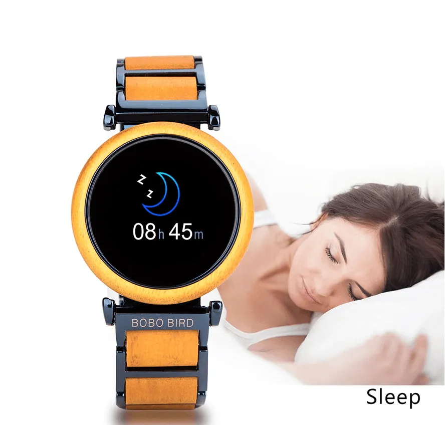 Touch Screen Wooden Watch For Men and Women in Wood Gift Box