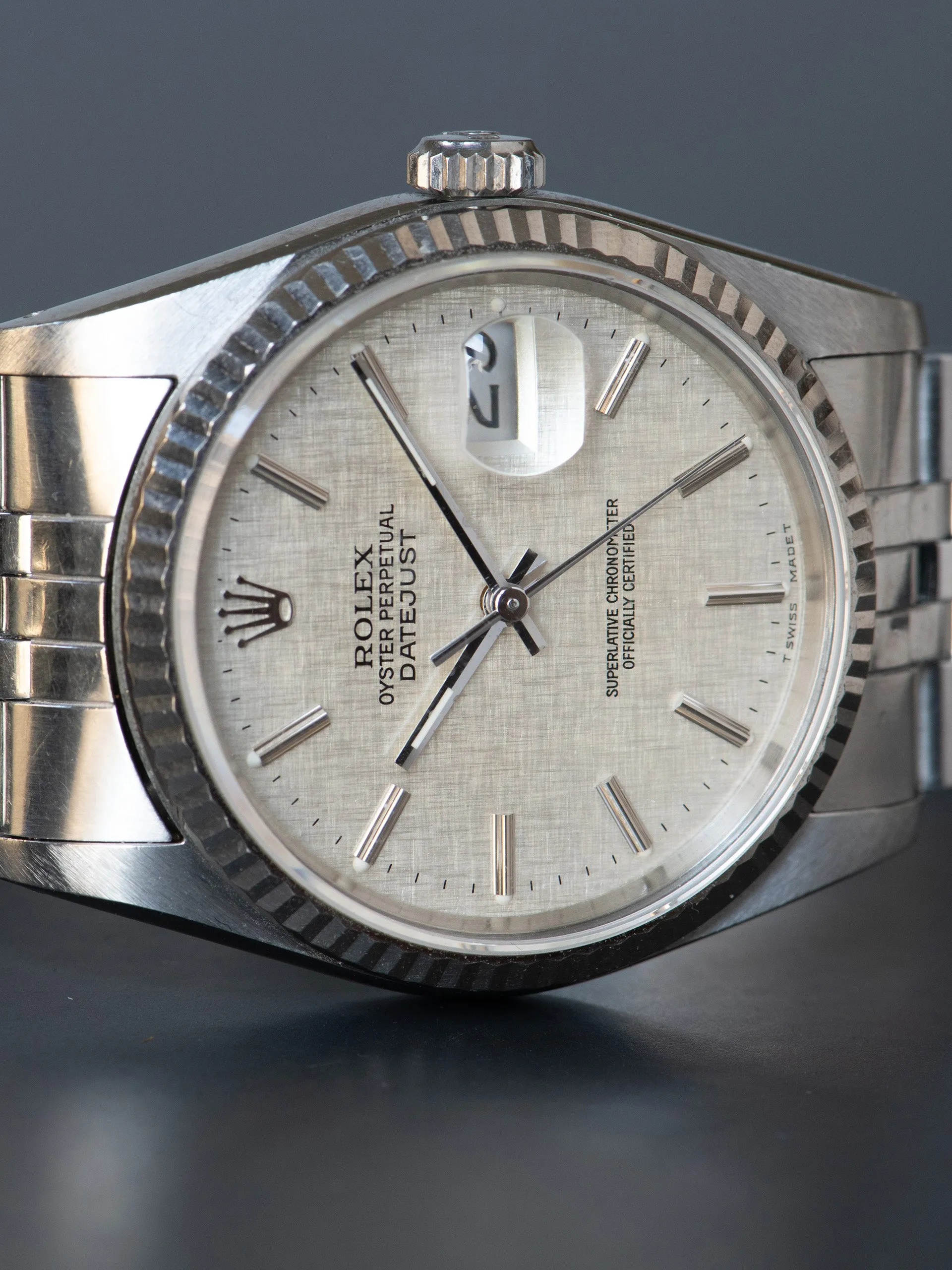 *Unpolished* 1988 Rolex Datejust (Ref. 16234) Silver Linen Dial