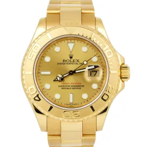UNPOLISHED Rolex Yacht-Master 40 REHAUT Champagne 18K Gold NO-HOLES 16628 40mm