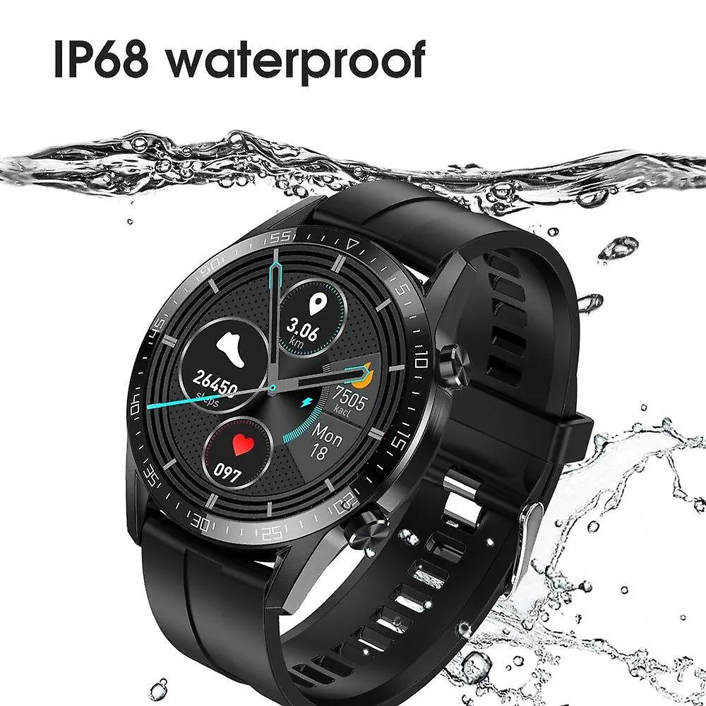 Watches watch men 24 hours continuous temperature monitor bp heart rate smart watches leather brown