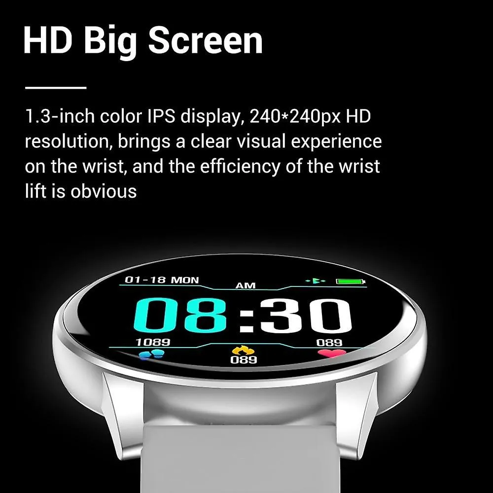Watches women smart watch waterproof heart rate monitor call reminding fitness trackerwatches white